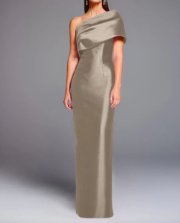 Sheath One-Shoulder Floor-Length Mother Of The Bride Dresses