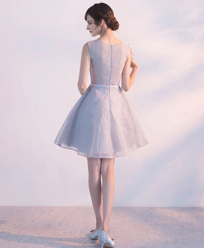 Tulle Lace Short Homecoming Dress With Applique ﻿