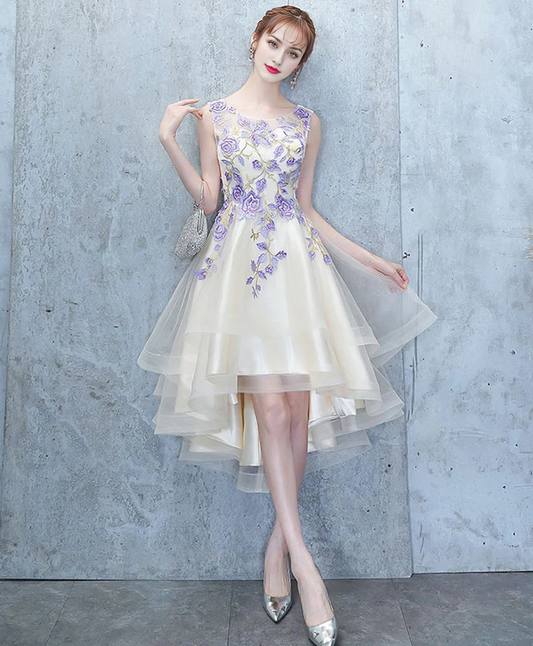 Tulle Lace Short Prom Homecoming Dress