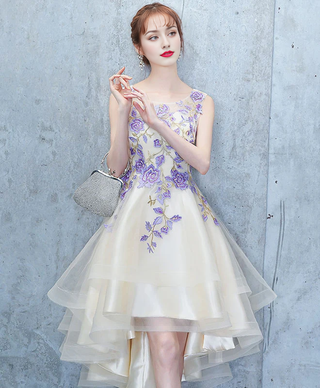 Tulle Lace Short Prom Homecoming Dress