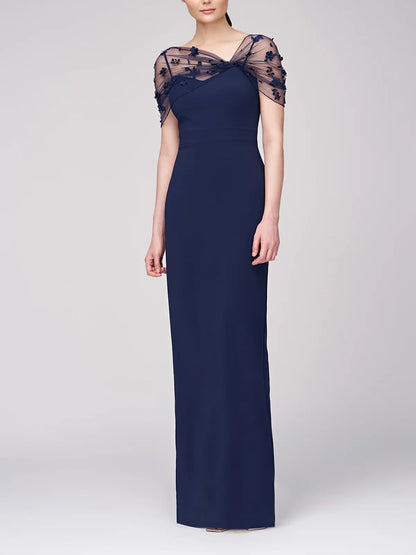 Sheath/Column Spaghetti Straps Sleeveless Floor-Length Mother Of The Bride Dress