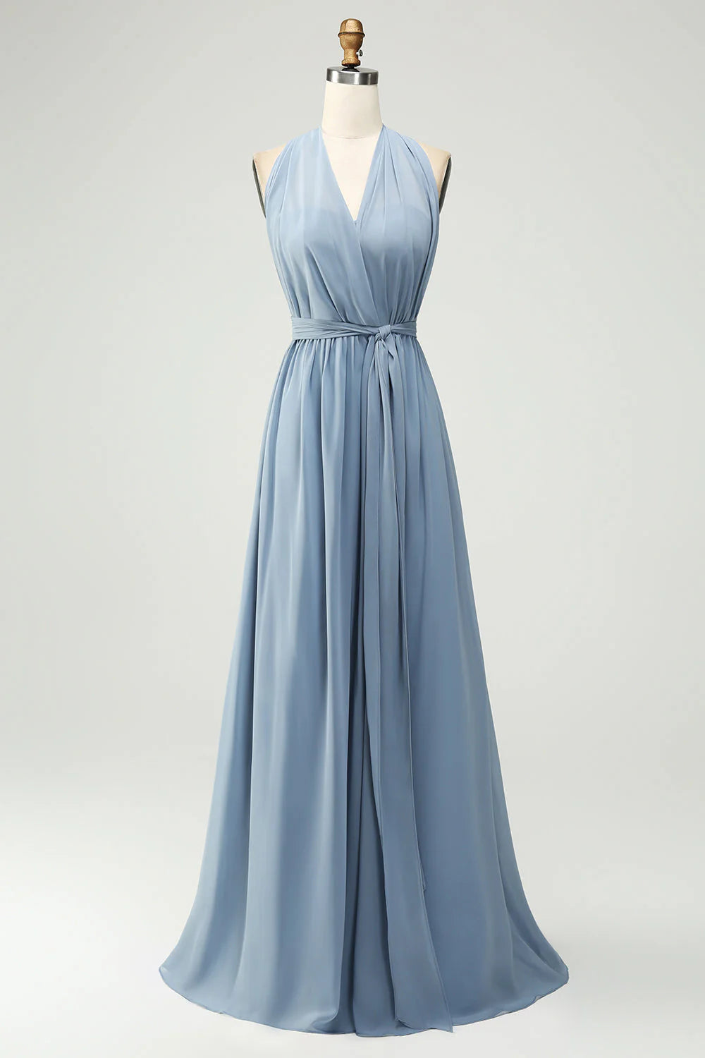 Convertible Chiffon A Line Long Bridesmaid Dress