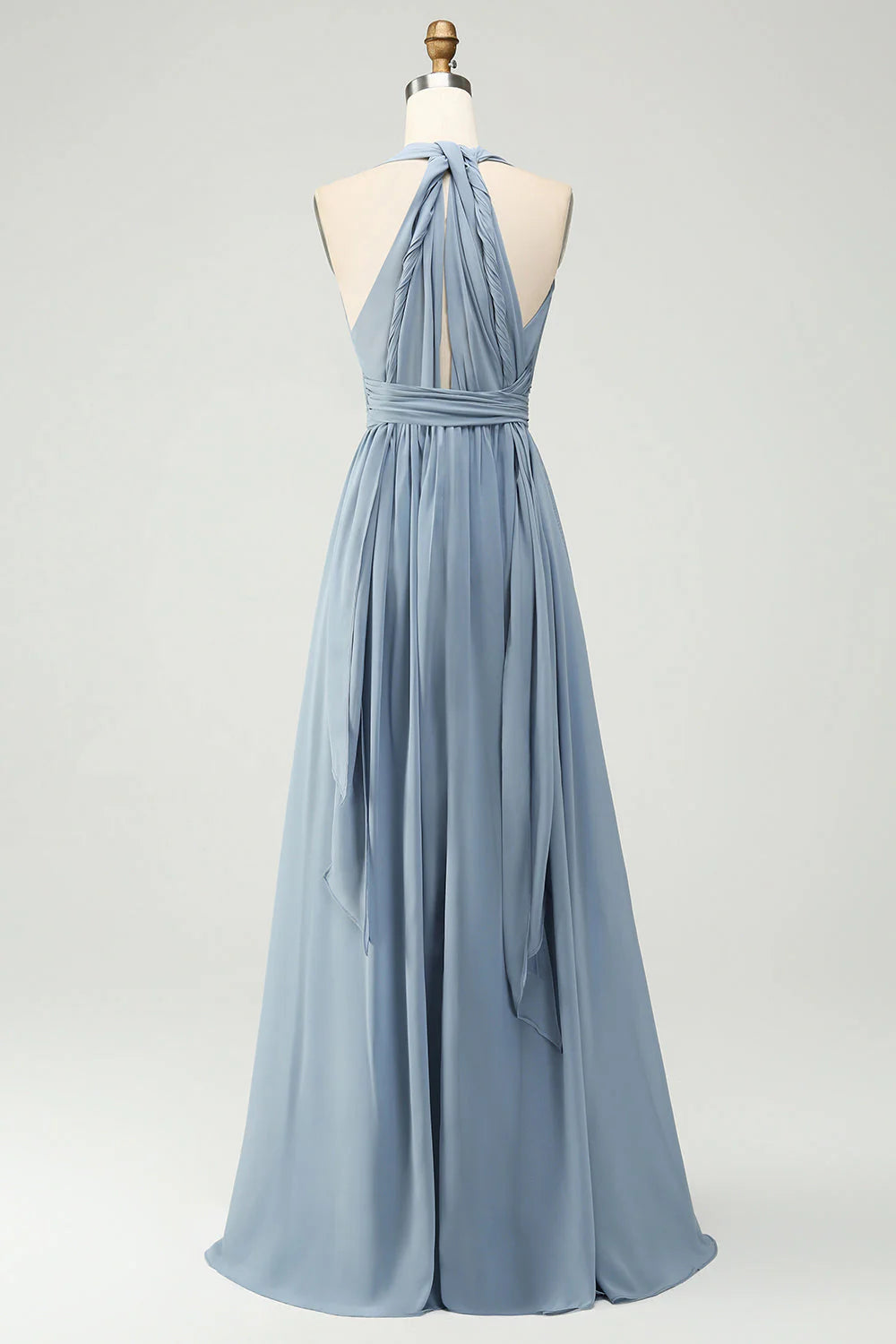 Convertible Chiffon A Line Long Bridesmaid Dress