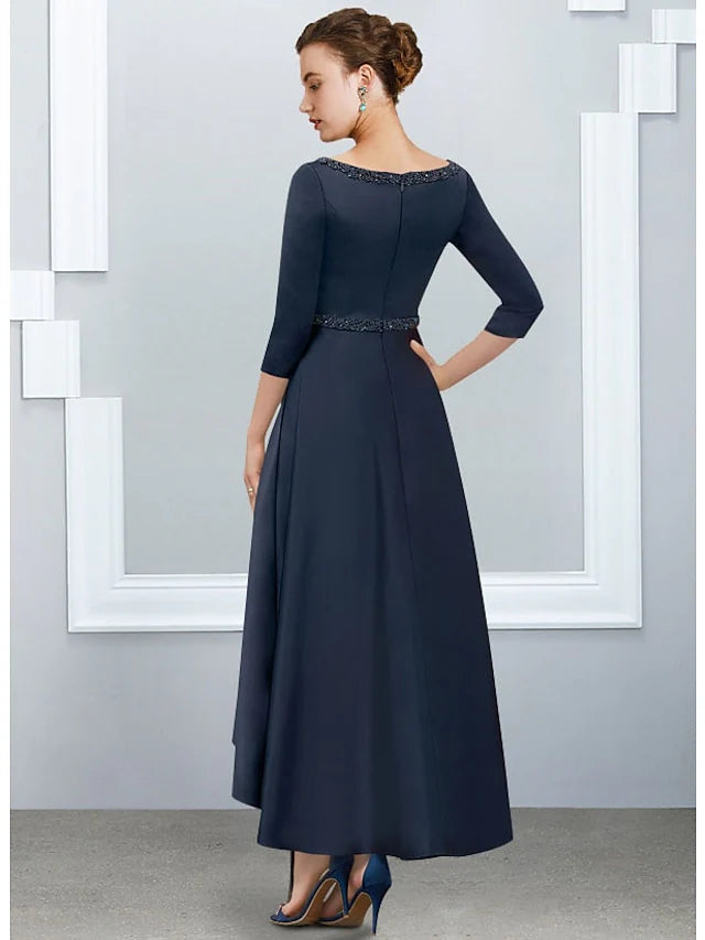 A-Line V-Neck Asymmetrical Mother Of The Bride Dresses