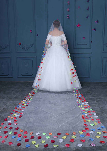 Tulle One-tier Cathedral Bridal Veils