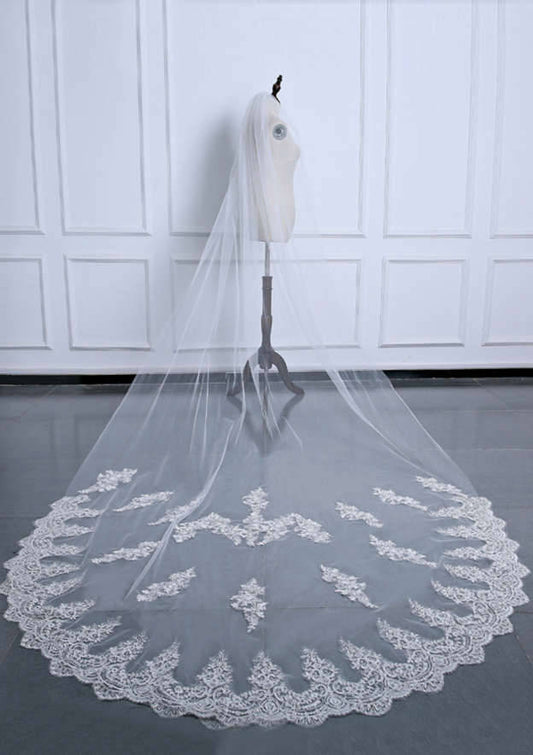 Tulle One-tier Cathedral Bridal Veils