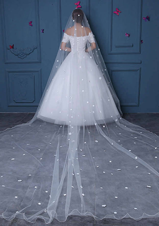 Tulle One-tier Cathedral Bridal Veils