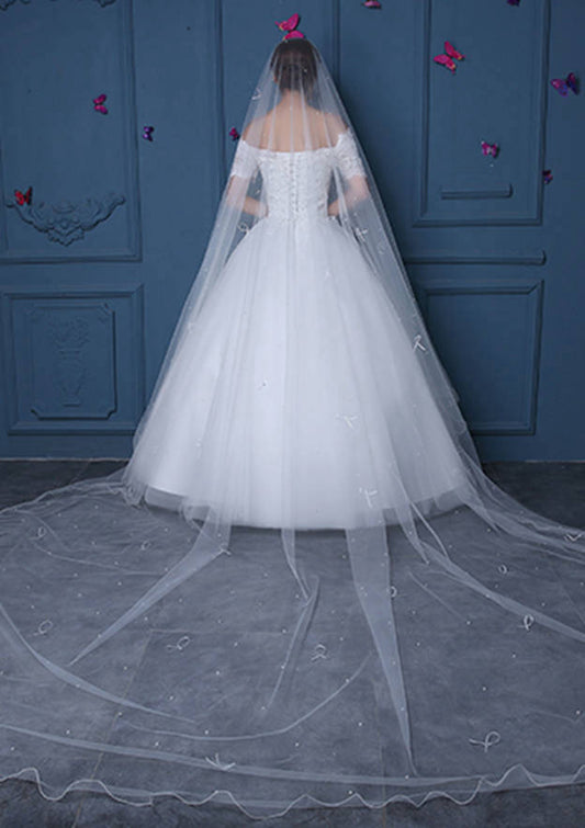 Tulle One-tier Cathedral Bridal Veils