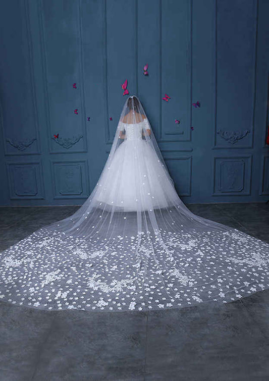 Tulle One-tier Cathedral Bridal Veils