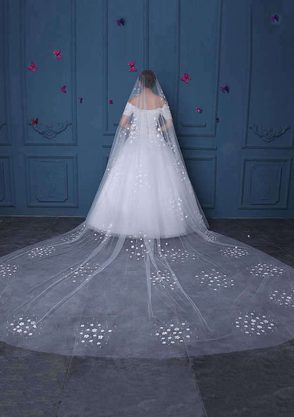 Tulle One-tier Cathedral Bridal Veils