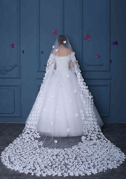 Tulle One-tier Cathedral Bridal Veils