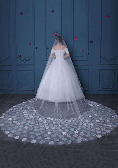 Tulle One-tier Cathedral Bridal Veils