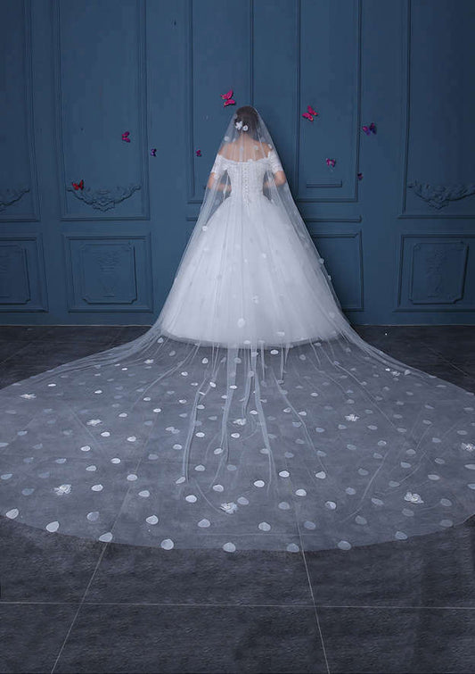 Tulle One-tier Cathedral Bridal Veils