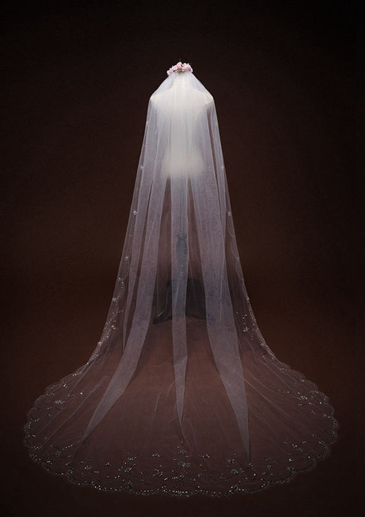 Tulle One-tier Cathedral Bridal Veils