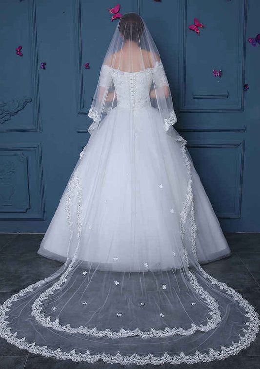 Tulle Two-tier Cathedral Bridal Veils