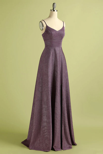 Lace Up Long Satin Prom Dress