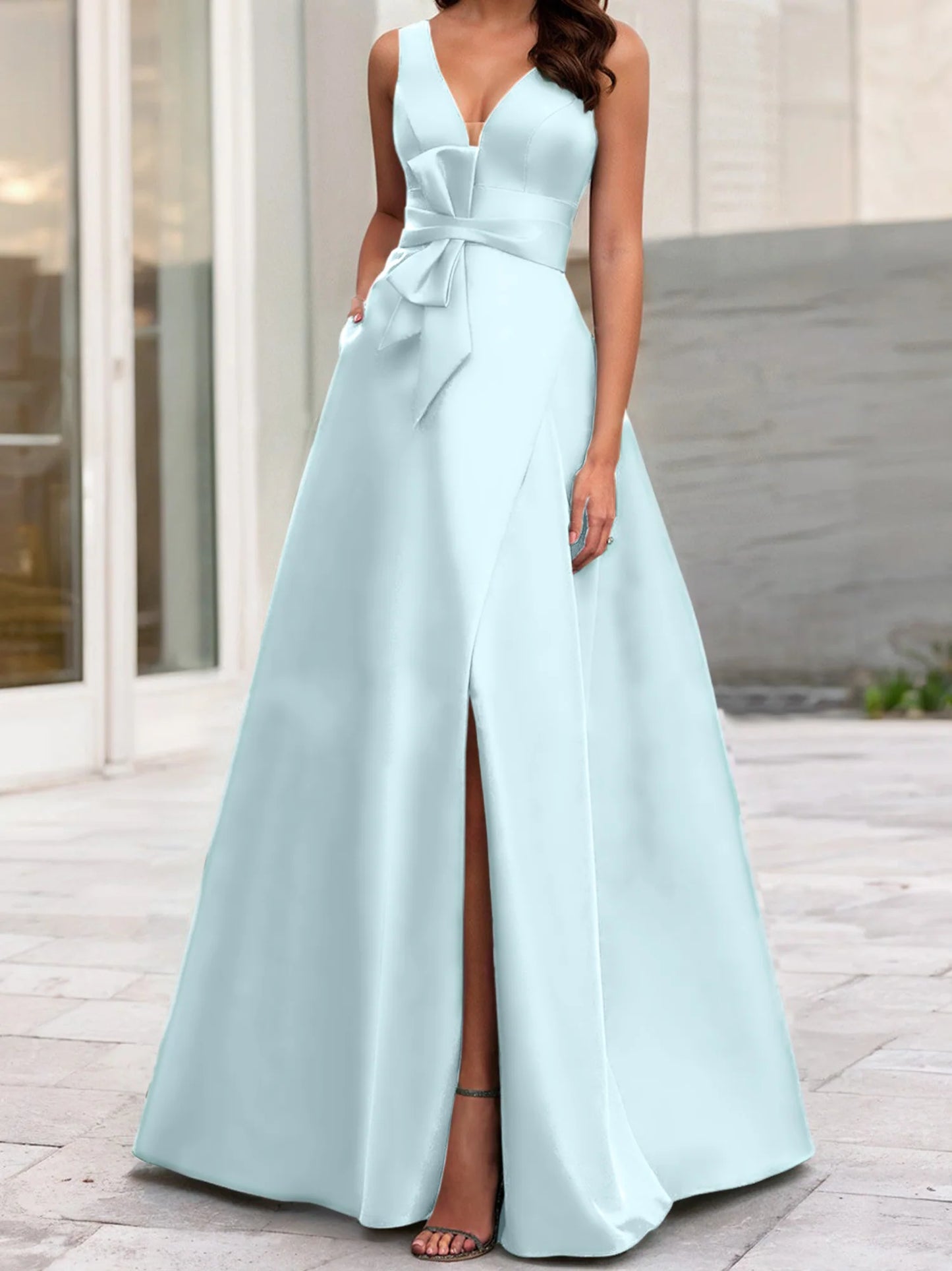 A-Line/Princess V-Neck Sleeveless Mother Of The Bride Dresses