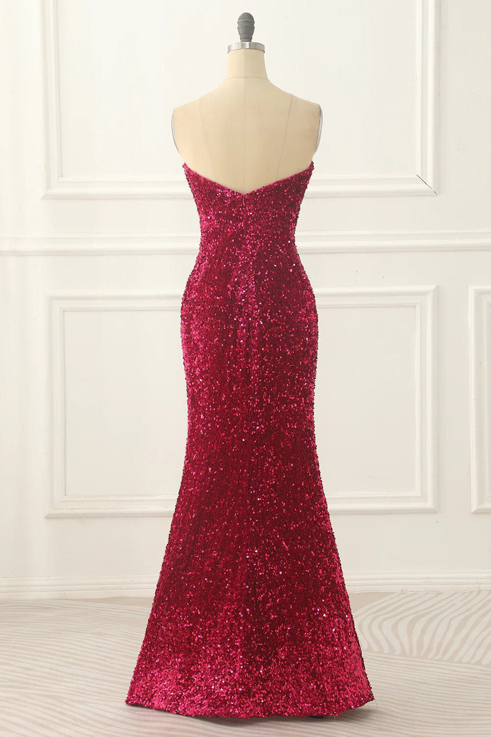 Sequin Mermaid Prom Dress With Split Front