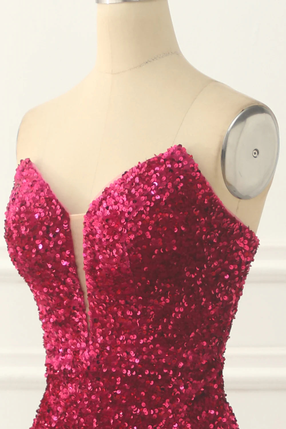 Sequin Mermaid Prom Dress With Split Front