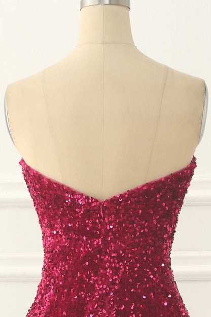 Sequin Mermaid Prom Dress With Split Front