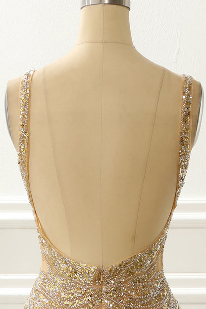 Sparkly Prom Dress With Open Back