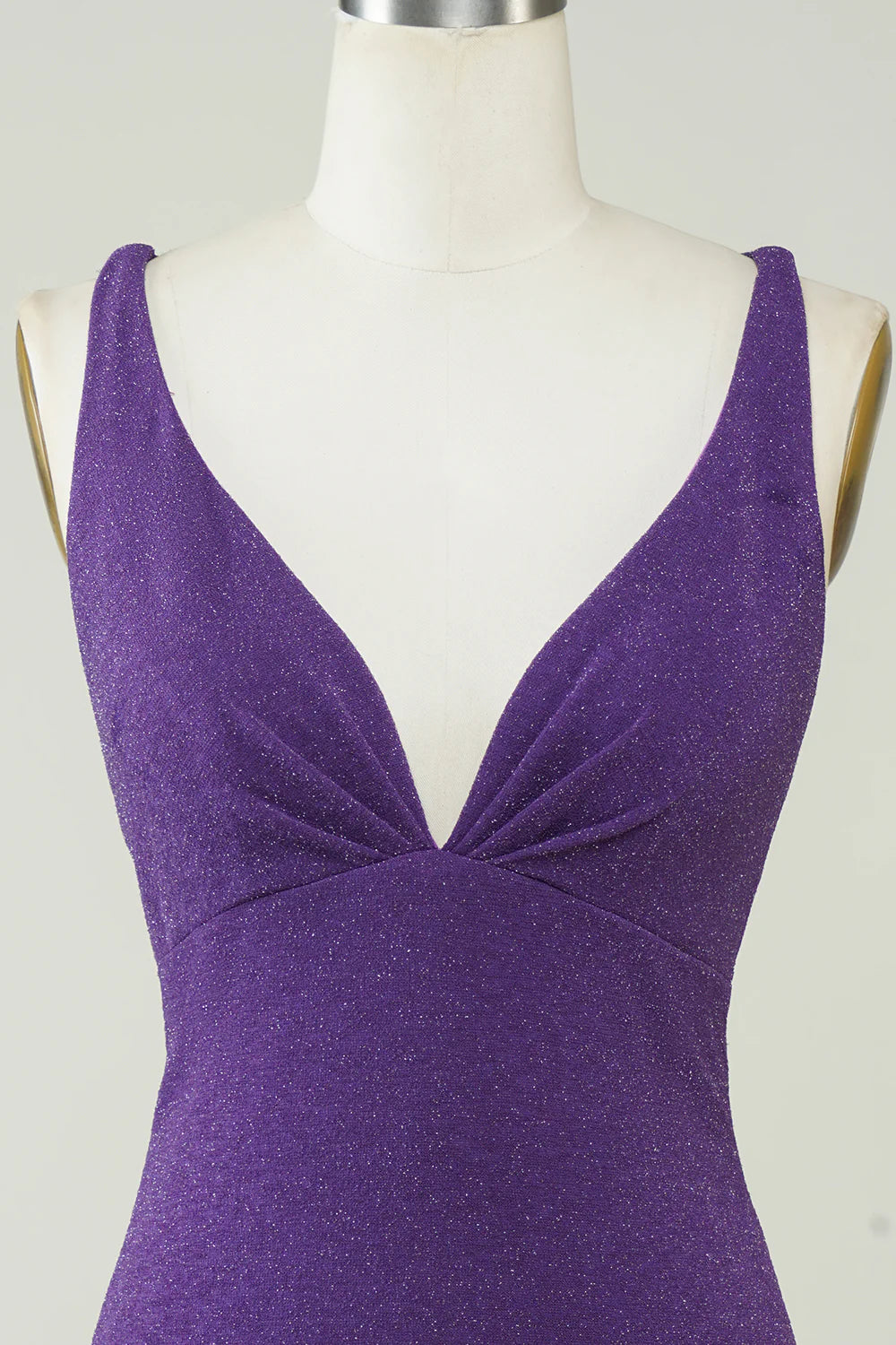 Dark Purple Tight Short Homecoming Dress With Criss Cross Back