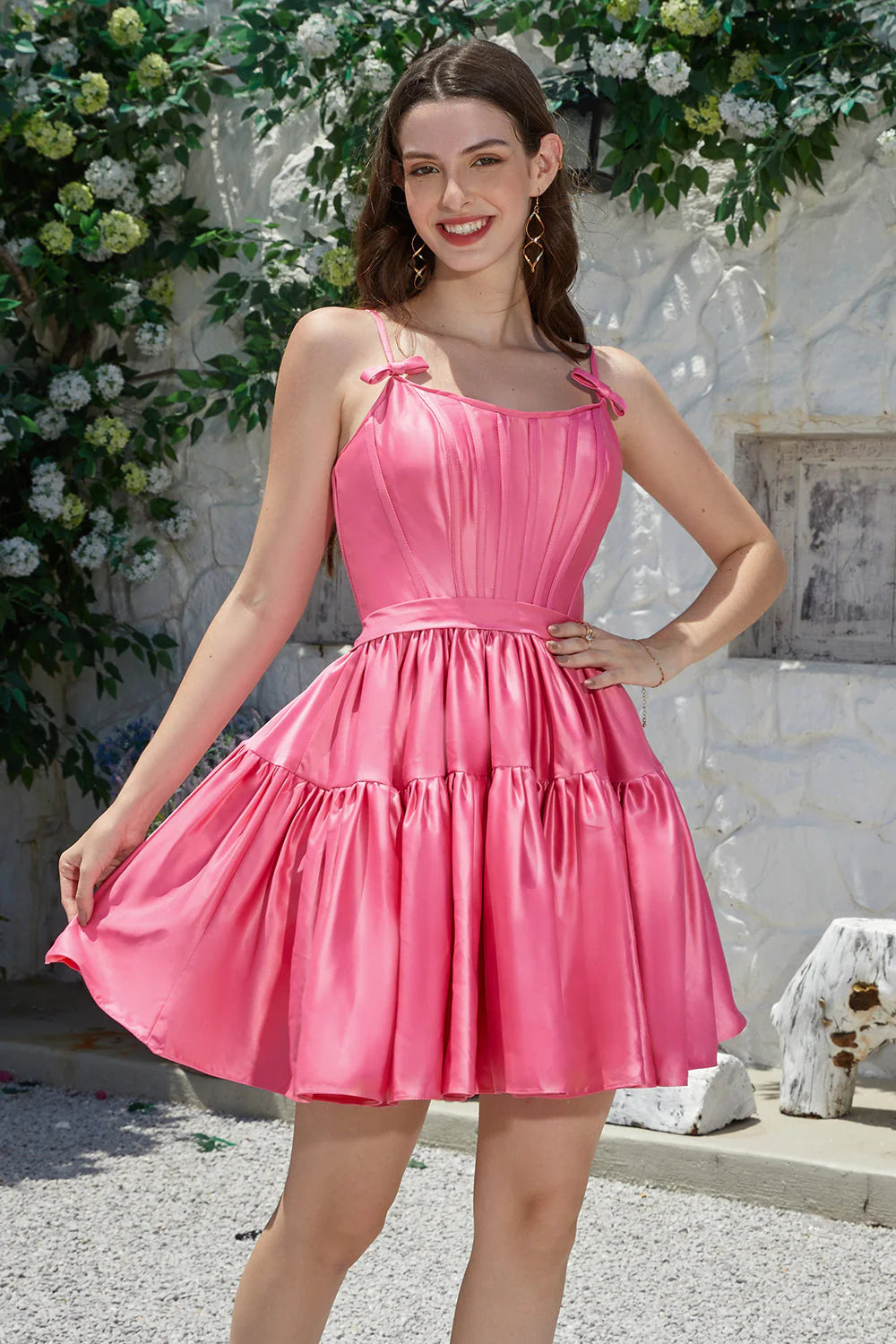 Trendy A-Line Spaghetti Straps Short Homecoming Dress