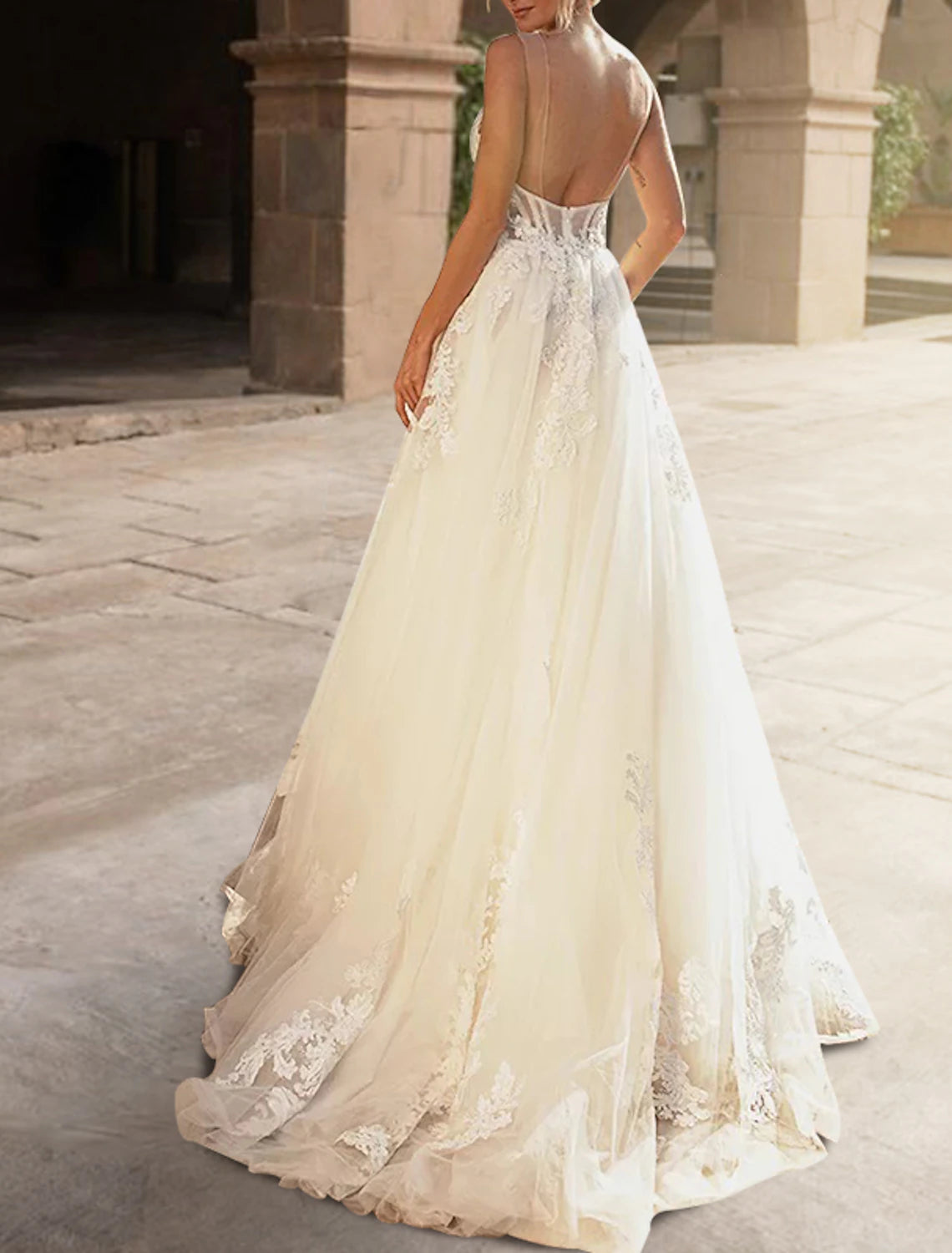 Engagement Royal Style Formal Wedding Dresses A-Line Sweetheart Half Sleeve Court Train Satin Bridal Gowns