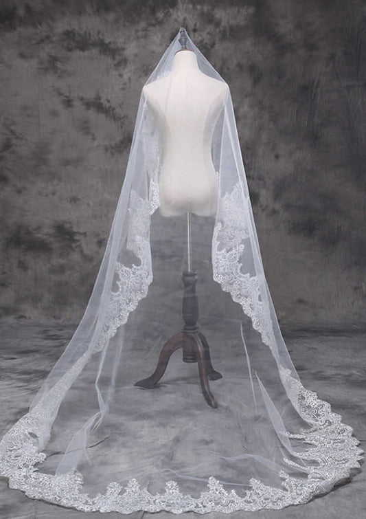 Tulle One-tier Cathedral Bridal Veils