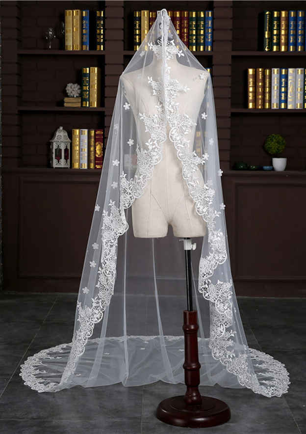 Tulle One-tier Cathedral Bridal Veils