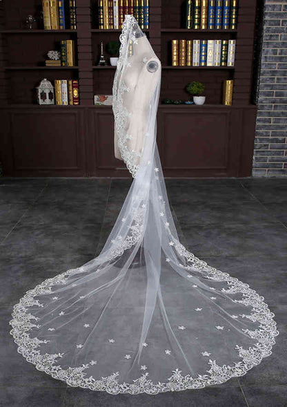 Tulle One-tier Cathedral Bridal Veils