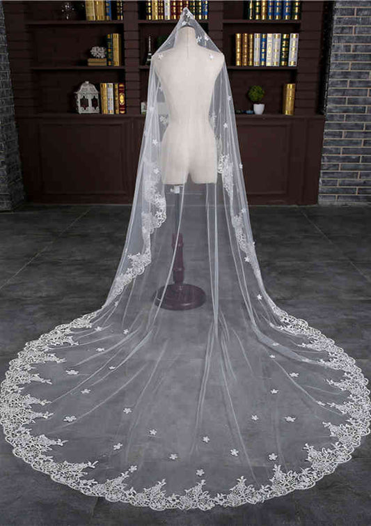 Tulle One-tier Cathedral Bridal Veils