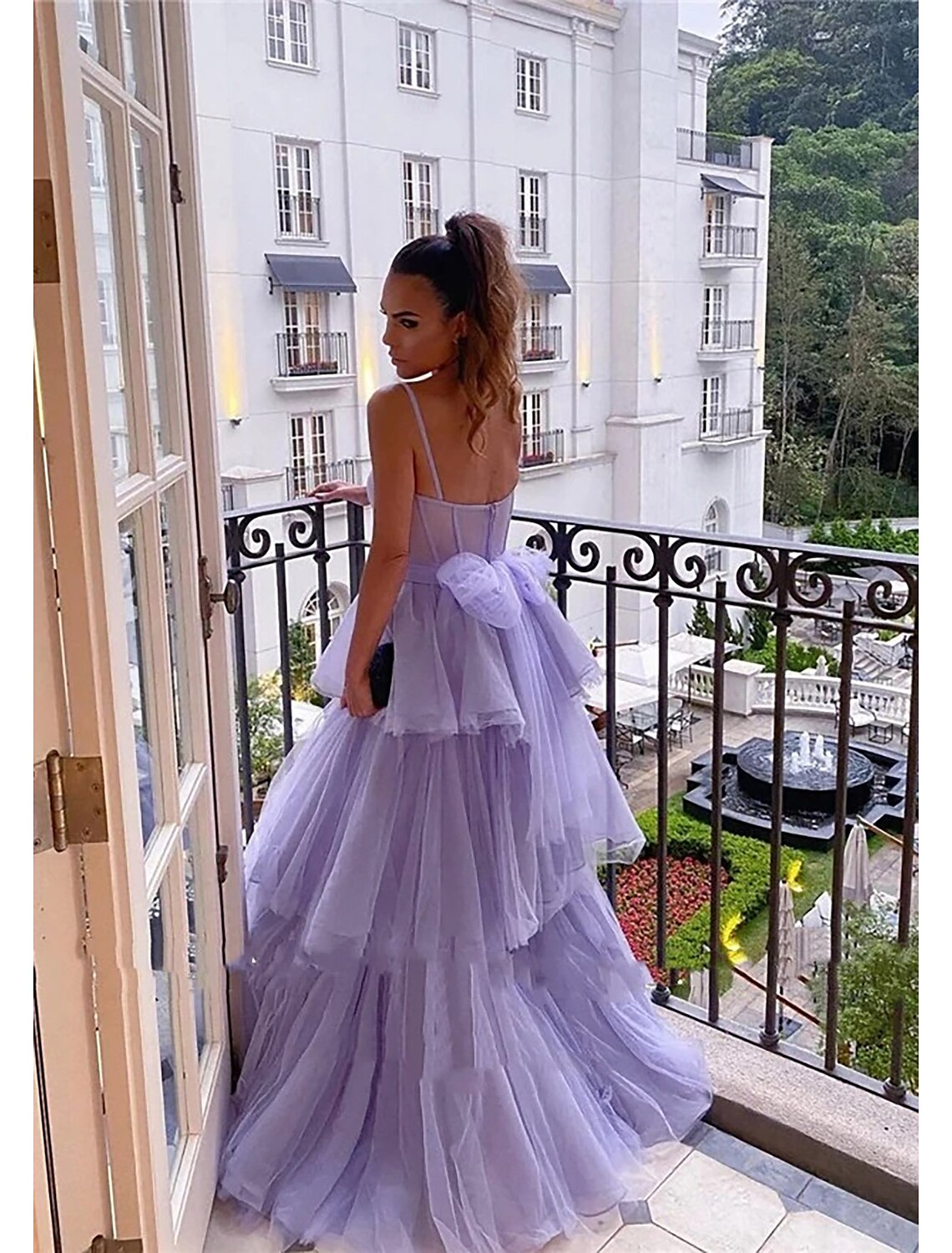 Weitese Ball Gown Prom Dresses Vintage Dress Formal Wedding Guest Floor Length Sleeveless Sweetheart Tulle Backless with Pleats Ruched