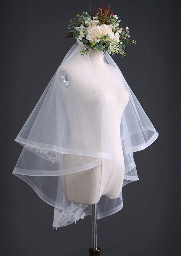 Tulle Two-tier Fingertip Bridal Veils