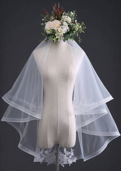 Tulle Two-tier Fingertip Bridal Veils