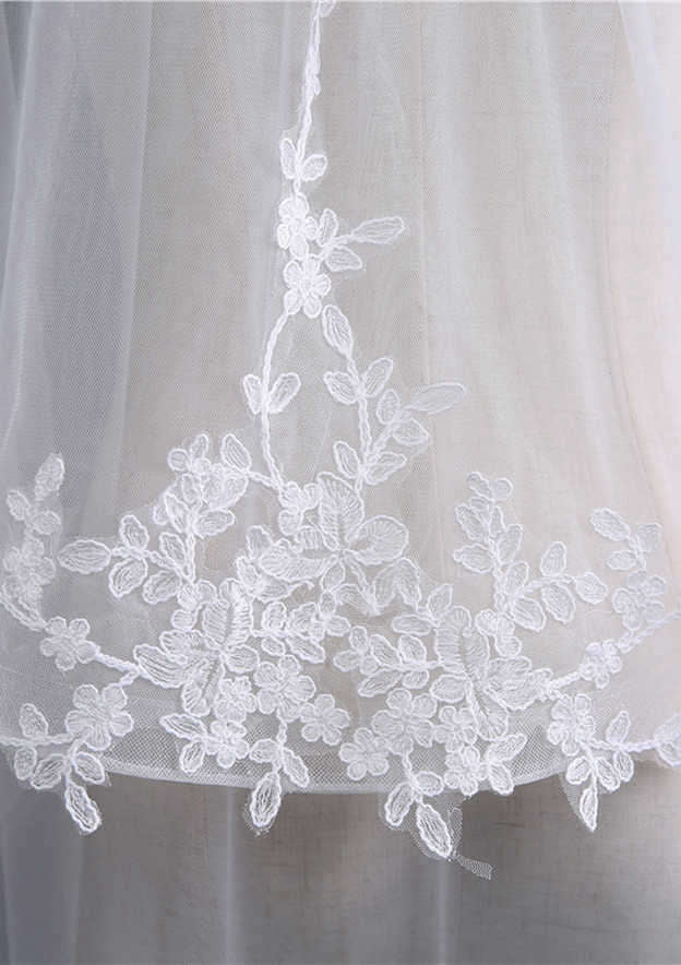 Tulle Two-tier Fingertip Bridal Veils