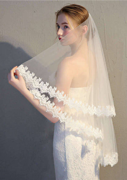 Two-tier Fingertip Bridal Veils