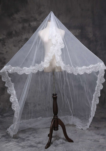 One-tier Cathedral Bridal Veils