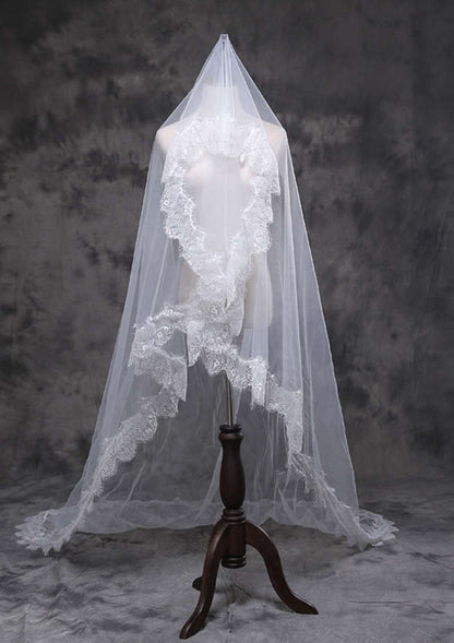 One-tier Cathedral Bridal Veils