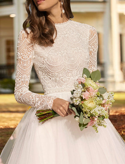 Reception Simple Wedding Dresses Wedding Dresses A-Line Sweetheart Strapless Ankle Length Lace Bridal Gowns