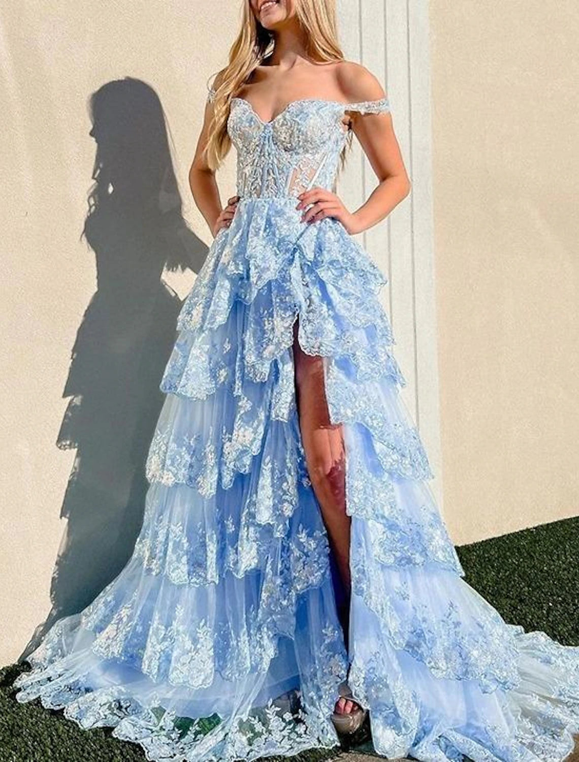 Mermaid Prom Dresses Corsets Dress Wedding Guest Evening Party Court Train Sleeveless Off Shoulder Tulle