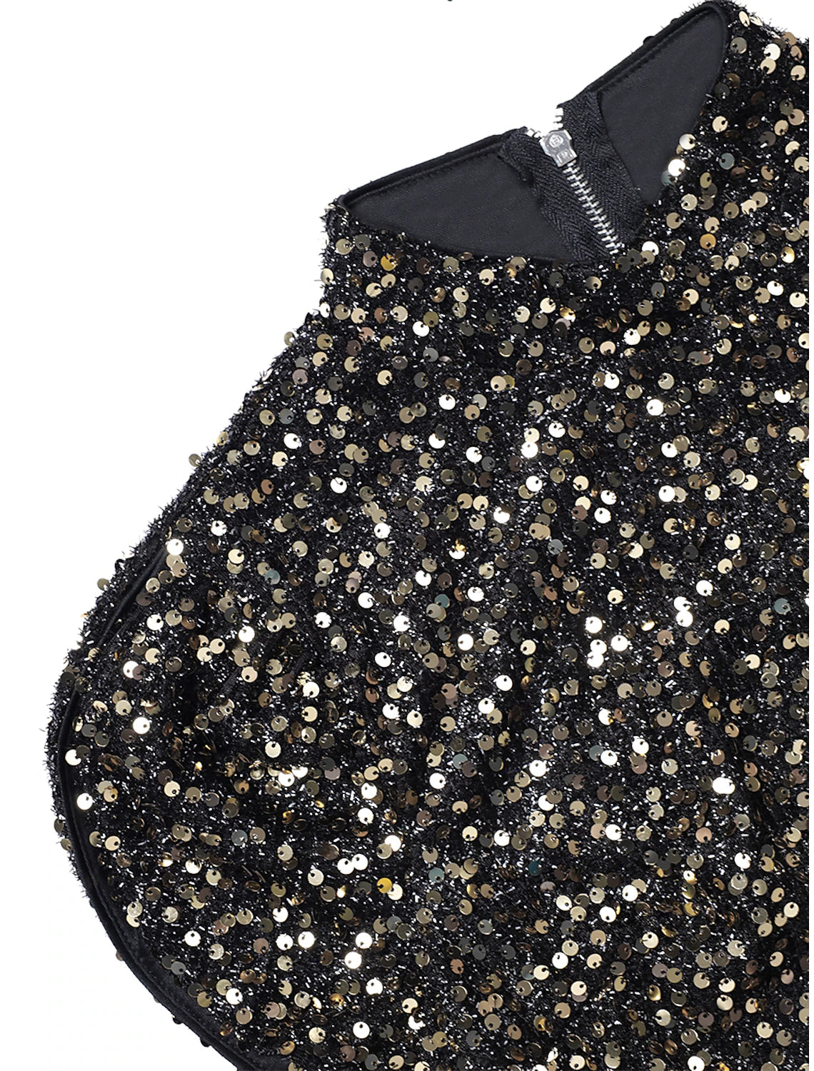 Women Sequin Dress Party Dress Sparkly Dress Homecoming Dress Bodycon Midi Dress Black Short Sleeve Fall Spring Summer Stand Collar Office Black Cocktail Dress